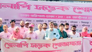স্তন ক্যান্সার সচেতনতায় গোলাপি শোভাযাত্রা
