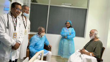 মঈন খানকে দেখতে এভারকেয়ার হাসপাতালে রাষ্ট্রপতি